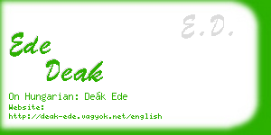 ede deak business card
