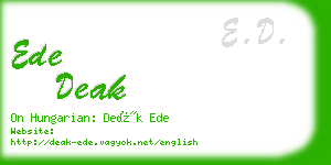 ede deak business card